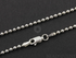 Sterling Silver Finished Ball Neck Chain, (BALL22-18)